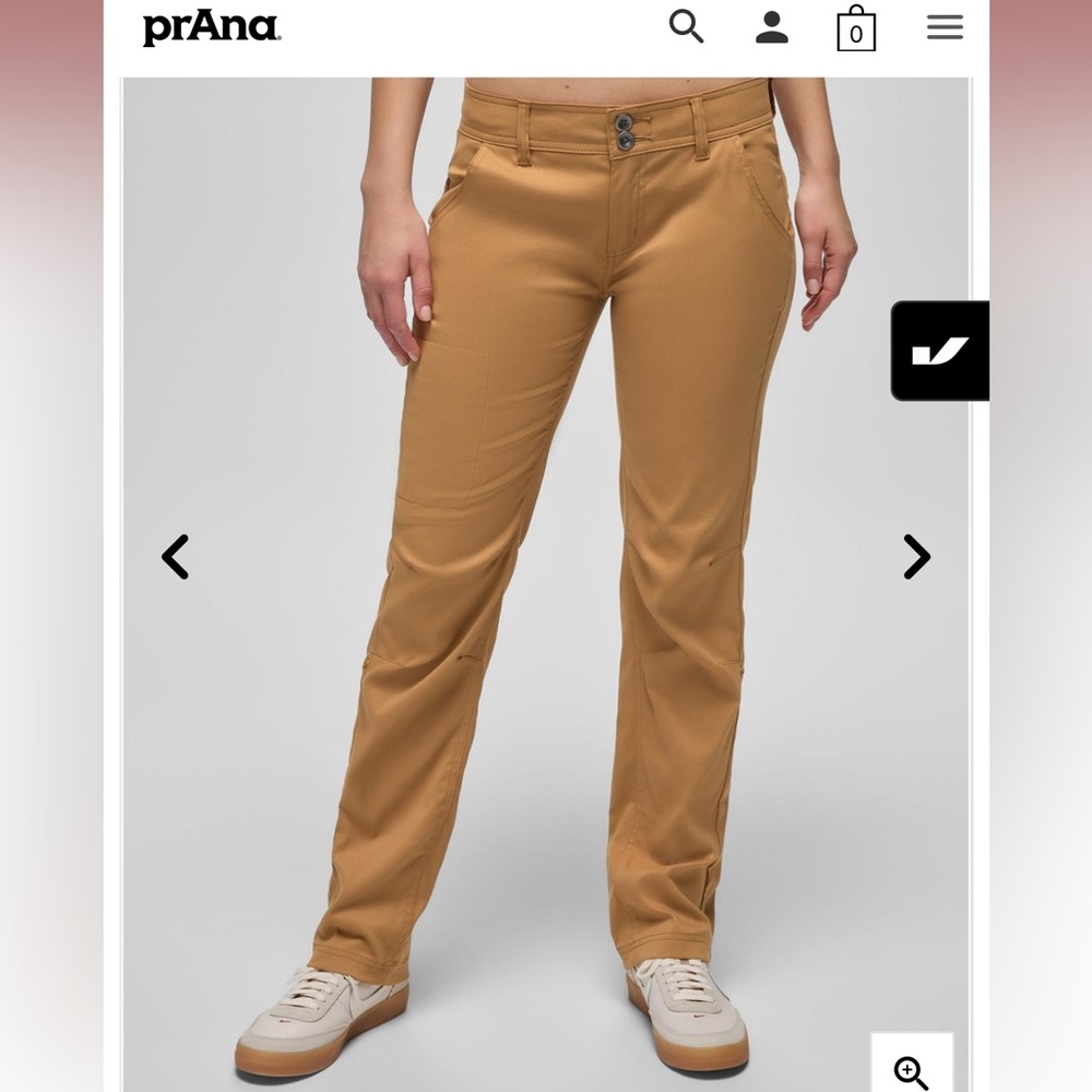Prana Straight-Leg Stretch Pants in Camel